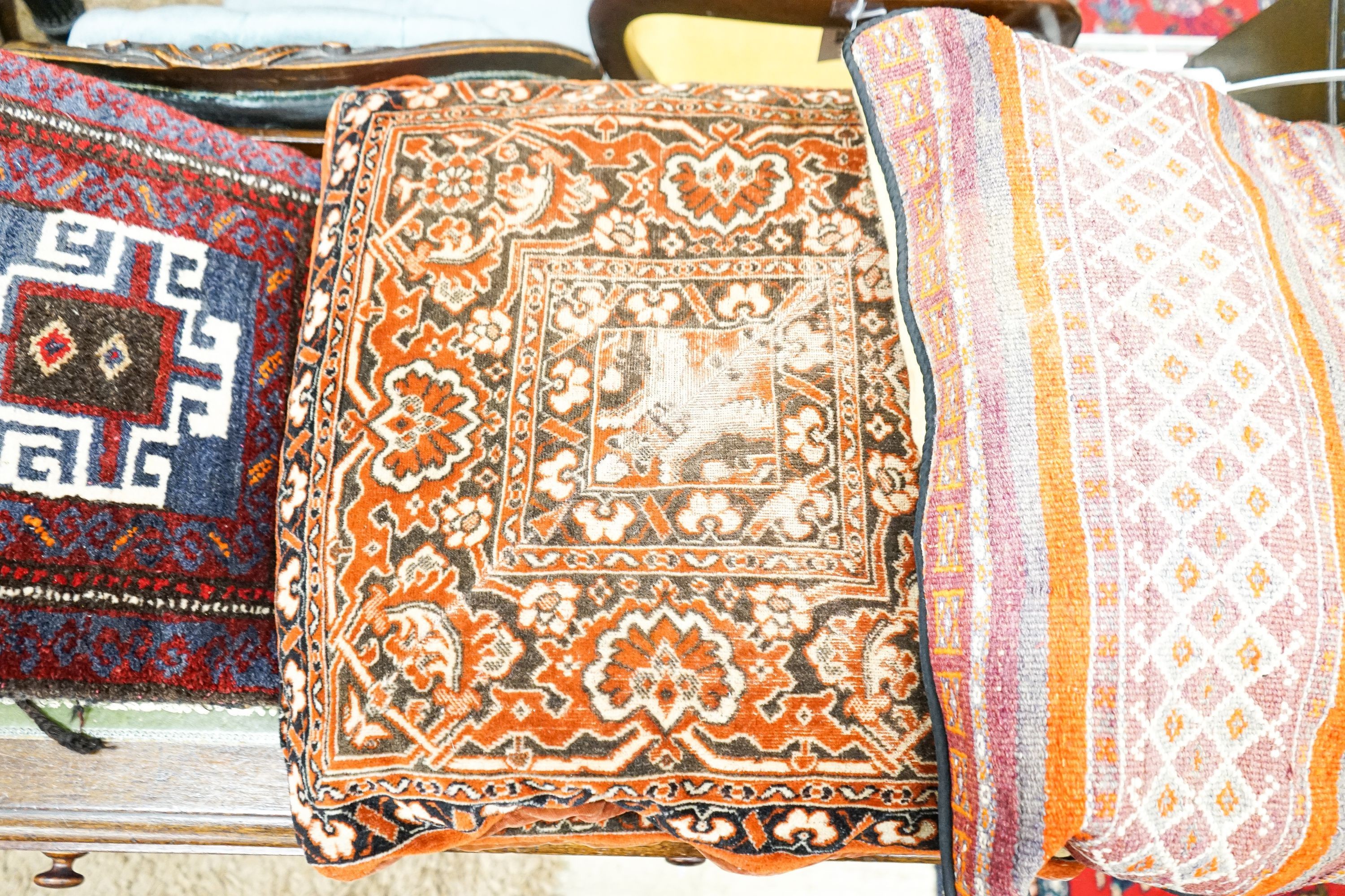Seven assorted North West Persian and Kelim cushions